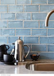 Beautiful Blue Handmade Tile Backsplash Cafe Collection 3 X6 Subway Tile In Water Handmade Tile Backsplash Backsplash Tile Design Kitchen Tiles Backsplash