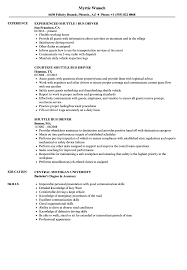 shuttle bus driver resume samples