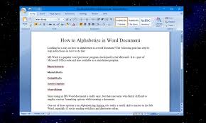 This tutorial shows a few quick ways to sort rows and columns alphabetically. How To Alphabetize In Word Document All Office Versions
