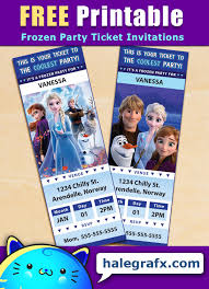 Watch our frozen video invite! Free Printable Frozen Ticket Party Invitations