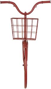 From setting the aesthetic of a room to showcasing your own personal taste, wall art offers a way to incorporate yourself into your home decor. Amazon Com Creative Co Op Distressed Iron Bike Shaped Wall Decor With Basket Red Home Kitchen