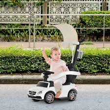 Aosom 3 In 1 Mercedes Benz Ride On Car For Toddlers Reviews Wayfair