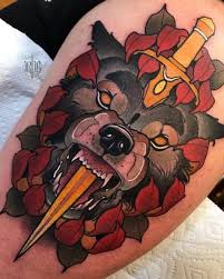 See more ideas about wolf tattoo, wolf tattoo traditional, wolf tattoos. Electrictattoos Neo Traditional Chest Tattoo Traditional Tattoo Design Traditional Tattoo Art