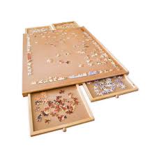 4.6 out of 5 stars 1,567 Amazon Com Loveiypet Puzzle Board 38 X 26 Wooden Jigsaw Puzzle Table W 4 Storage Sorting Drawers For Games Puzzles Up To 1 500 Pieces Sports Outdoors