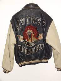 Avirex Varsity Choctaw Jacket Lederjacke Rare M Leather Jacket Outfit Men Avirex Leather Jacket Men