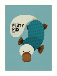Retro Platypus Art Print By Printedsparrow Kids Art Prints Art Australian Art