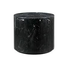 Nero Marquina Black Marble Drum Side Table In 2020 Drum Side Table Drum Coffee Table Side Table