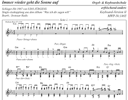 Im osten geht die sonne auf, im süden ist ihr mittagslauf, im westen wird sie untergehen, im norden ist sie nie zu. 1465 Immer Wieder Geht Die Sonne Auf Udo Jurgens Musiknoten Gm Seq Style Mp3