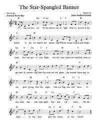 Composed by francis scott key. Free Lead Sheet The Star Spangled Banner Easy Sheet Music Hymn Music Hymn Sheet Music