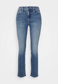 Mother The Mid Rise Dazzler Ankle Straight Leg Jeans We The Animals Blue Denim Zalando Co Uk