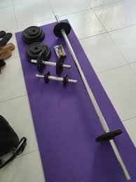 Decathlon Weight Training Dumbbells And Bars Kit 50kg Sports Weights Gym Equipment On Carousell