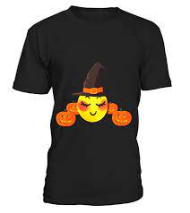 Halloween Shirt Emoji Witch Hat Funny Gift For Kids Hallowen Tshirt Tee Gift Holiday Art Design Designer Tshirtformen Tshirtforwomen Besttshirt Funnytshirt Ag