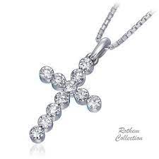Cross Diamond Necklace With Chain Featuring An Invisible Setting Of 11 Round Diamonds Of Your Choice In 0 50ct O Cross Jewelry Argyle Diamonds Artisan Jewelry