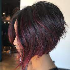 Short brown hair + blonde highlights. Short Fall Hair Colors Short Hair Hair Colors Ideas For Short Hair Bob Cut Brown Hair Hair Coloring