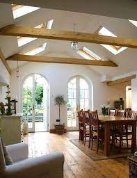 Maybe you would like to learn more about one of these? Vaulted Ceiling With Structural Oak Beams Vaulted Ceiling Living Room Beams Living Room Farm House Living Room