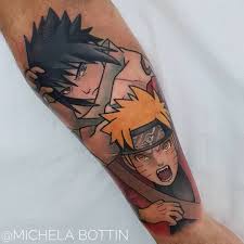 Naruto Sasuke By Michelabottin Visit Gamer Ink For The Best Gamer Tattoos To Submit Your Work Use The Tag Animema Gamer Tattoos Tattoos Forarm Tattoos