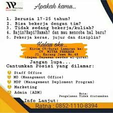 Check spelling or type a new query. Lowongan Kerja Balikpapan Cv Mitra Perkasa 2019 Lowongan Kerja Kalimantan Timur Terbaru