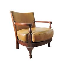 Vintage Mustard Yellow Leather And Wood Tub Chair For Sale At Pamono Upholstery Fabric For Chairs Antique Dining Chairs Yellow Accent Chairs