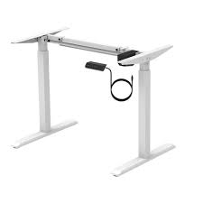 Monoprice Height Adjustable Sit Stand Riser Table Desk Frame White With Electric Single Motor Compatible With Desktops From 39 Inches Up To 63 In 2021 Adjustable Height Desk Diy Standing Desk Sit Stand Desk