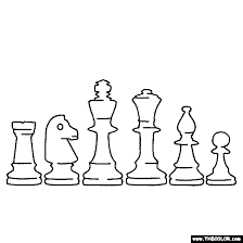 All chess pieces coloring page from chess category. Chess Pieces Coloring Page