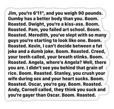 Check out our boom roasted office selection for the very best in unique or custom, handmade pieces from our shops. Michael Scott S Boom Roasted Speech Sticker By Janie Cornish Office Quotes Boom Roasted The Office Michael Scott Quotes