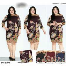 Baju kebaya brokat ini memiliki panjang dengan belahan dibagian bawah tubuh. Model Baju Batik Wanita Gemuk Untuk Pesta Busana Batik Model Pakaian Wanita