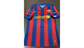 Icon sports barcelona training jersey for kids, licensed fc barcelona soccer shirt, youth sizes. Iniesta S Barcelona Signed Match Shirt Ucl 2009 10 Charitystars