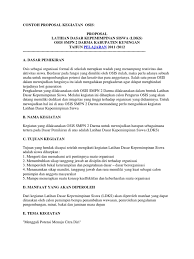 Proposal kegiatan latihan dasar kepemimpinan (ldk) organisasi siswa intra sekolah (osis) smp daarul. Contoh Proposal Kegiatan Ldks