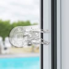 Buy Clear Sliding Door Lock For Child 4 Pack With Extra Adhesive Baby Proof Glass Window Safety Locks Transparent Kid Sliding Closet Door Lock Latch No Screws Or Drills Online In France