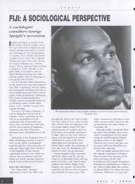Fiji. A sociological perspective