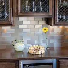 Peel And Stick Tile Backsplash Review Of Pros And Cons Diy Kitchen Backsplash Stick Tile Backsplash Stick On Tiles