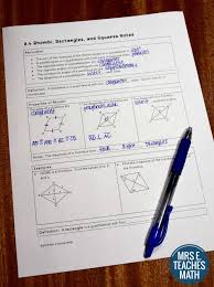 Similar polygons worksheet answer key this geometry worksheet will produce eight problems for working with similar polygons. Rhombi Rectangles And Squares Lesson Geometry Interactive Notebook Teaching Geometry Math Interactive Notebook
