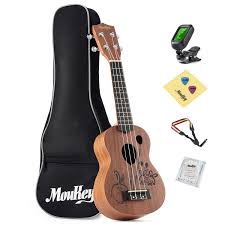 How to play trouble with never shout never (ukulele lesson plus guitar adaptation). Moukey Mahogany Soprano Ukulele Kit Mus 3d Beginner Uke 21 Inch Dolphin Design With Bag Tuner String Strap Walmart Com Walmart Com