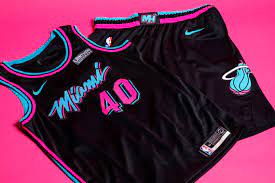 Does anyone know what font would be the closest to the new miami heat logo inspired by miami vice and created by nike for city edition jerseys? Miami Heat Reveals Black Vice Nights City Edition Uniforms Miami Herald