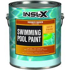 Insl X 1 Gal Satin Rubber Based White Swimming Pool Paint Rp2710 The Home Depot