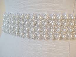 Elegant Beaded Pearl Bridal Wedding Sash Belt Luminious Pearl 78 00 Via Etsy Pearl Wedding Dress Belt Bridal Pearls Wedding Belts