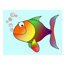 Cute Funny Fish Colorful Postcard Zazzle Com Colorful Postcards Funny Postcards Postcard
