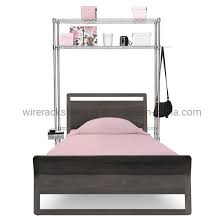 This platsa bed by ikea is a super hard worker, accommodating sleep and storage needs in one, with a total of five drawers, five cupboards, under bed storage and display shelving. China Over The Bed Shelf Storage Wire Rack Shelving Customized Size Metal Wire Shelving China Bedroom Classified Wire Shelving Bedroom Organizer Wire Rack