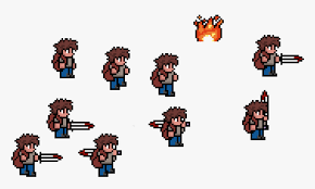 Sword Pixel Art Character Gif Hd Png Download Is Free Transparent Png Image Download And Use It For Your Personal Or Non C Pixel Art Pixel Art Characters Art