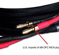 HIFI Interconnection Speakers Cable 5N OFC MCA Plug 8pcs Single Crysta