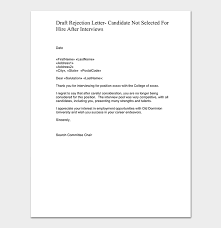 Sample thank you letter after interview for assistant principal. Rejection Thank You Letter Format Sample Letters