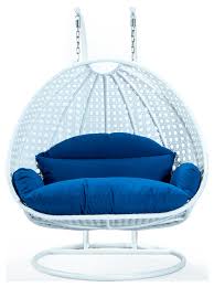 Maybe you would like to learn more about one of these? 2 Person White Wicker Double Hanging Egg Swing Chair Modern Hammocks And Swing Chairs By Leisuremod Escw 57bu Houzz