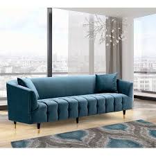 Chic Home Ella Velvet Upholstered Sofa Walmart Com In 2020 Quilted Sofa Chic Home Design Chic Home