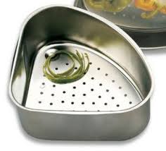 stainless steel corner sink strainer