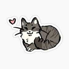 Tortoiseshell (tortie) is a mixed blend of orange and black, or a diluted version with gray and buff. Grey Tabby Cat Stickers Redbubble