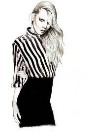 Let dry for another 10 minutes. Fashion Illustration Of A Model In A Chic Striped Shirt Fashion Drawing Hannah Muller Fashion Illustration Fashion Sketches Fashion Illustration Sketches
