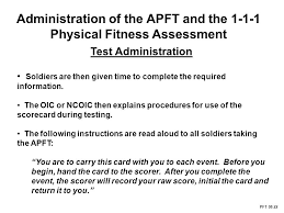Army regulations and da forms. Administration Of The Apft And The Physical Fitness Assessment Pft 08 1 Terminal Learning Objective Action Teach Lead And Assess Soldiers In The Ppt Download