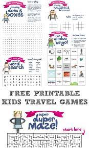 Printable Travel Games For Kids Kids Travel Games Paper Games For Kids Pen And Paper Games