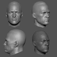 Male Head Base Mesh Free 3d Model Obj Ztl 3d Model 3d Model Character Free Characters