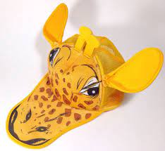 Giraffe Head Face 3d Snapback Mesh Hat Cap Foam Ears Safari Costume Phoenix Zoo Animal Halloween Costumes Giraffe Head Safari Costume
